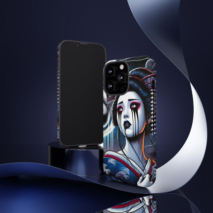 Geisha’s Black Ink Tears Phone Cases