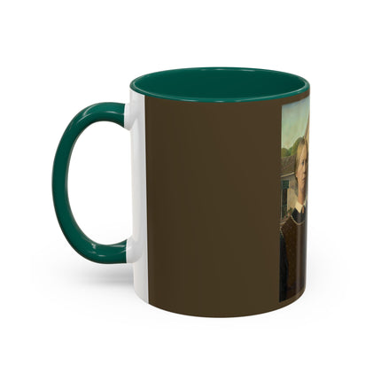 American Gothic by Grant Wood Colorful Mugs (11oz, 15oz)