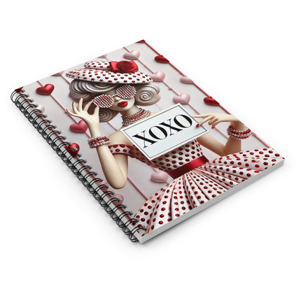Fashionably Yours, XOXO Spiral Notebook - Ruled Line