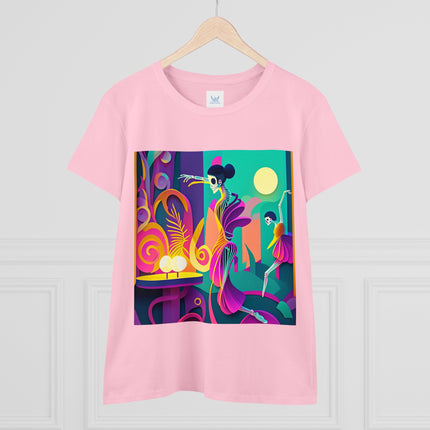 Dance of the Skeleton Ballerinas Women's Midweight Cotton Tee