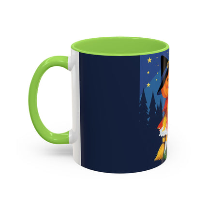 🎃🐈‍⬛ The Little Pumpkin Witch And Her Black Cat Colorful Mug – Whimsical Halloween Charm