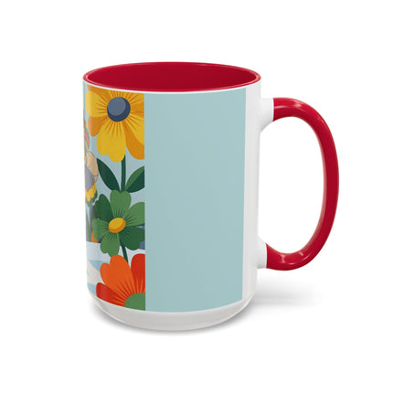 ❄️🌼 The Winter Flower Wanderer Colorful Mug – Colorful Art Deco Snow Fantasy