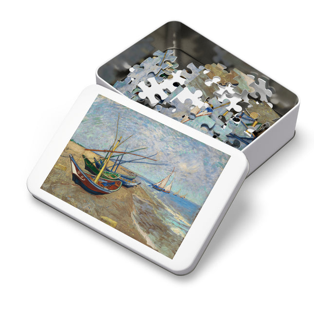 Fishing Boats on the Beach at Saintes-Maries by Vincent Van Gogh Puzzle (110, 252, 500-Piece)