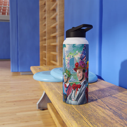 Cyber Punk Robots Stainless Steel Water Bottle