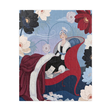 🌺✨ The Lady Of The Starlit Enchanted Garden Puzzle – Art Deco Floral Fantasy