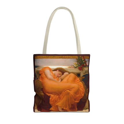 Flaming June by Frederic Leighton Tote Bag (AOP)