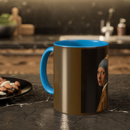 Girl with a Pearl Earring by Johannes Vermeer Colorful Mugs (11oz, 15oz)