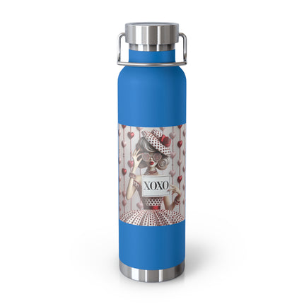 Fashionably Yours, XOXO Copper Vacuum Insulated Bottle, 22oz