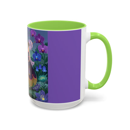 The Ladies Of The Moonlit Garden Colorful Mugs – Art Deco Floral Elegance