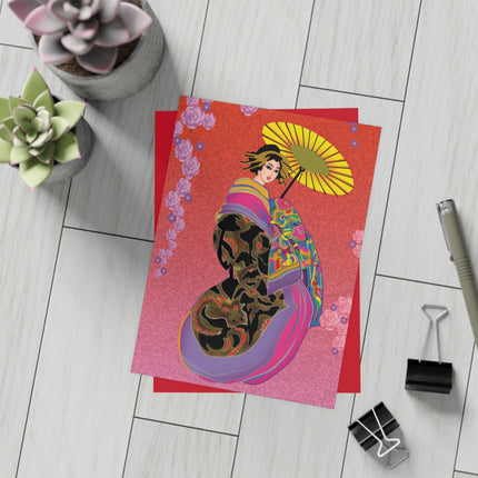 Enchanting Geisha Postcard Bundles (envelopes included)