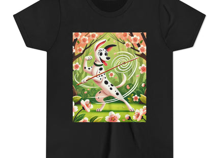 Dalmatian Dance in the Cherry Blossom Grove Youth Short Sleeve Tee