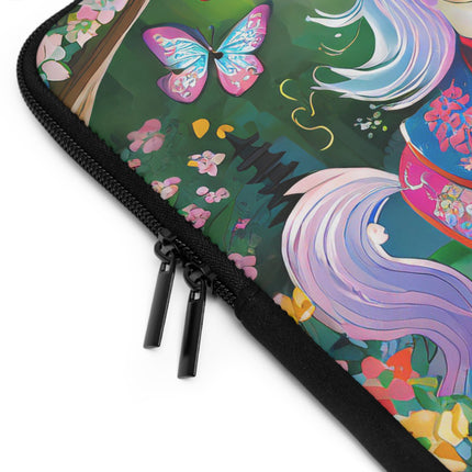 Baby Unicorns and Fluttering Butterflies Laptop Sleeve