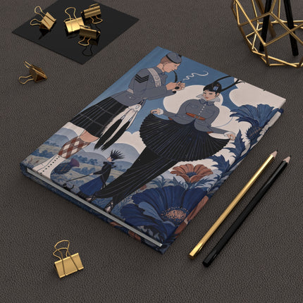 🏴🌸 The Highland Garden Promenade Hardcover Journal – Art Deco Scottish Fashion Romance