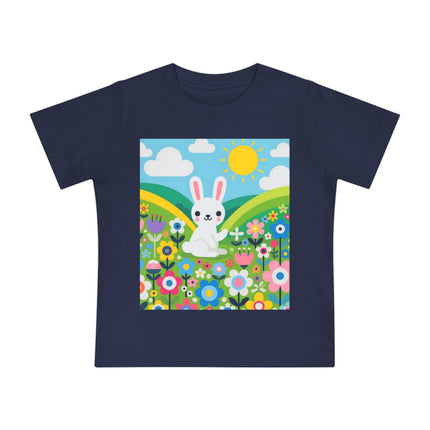 A Young Bunny’s Day Baby T-Shirt – Gentle Moments in Bloom