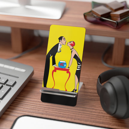 A Moment of Elegance: A Passionate Embrace Amidst Golden Splendor Mobile Display Stand for Smartphones
