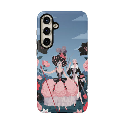 🌹🎭 The Rose Masquerade Promenade Phone Case – Art Deco Floral Elegance