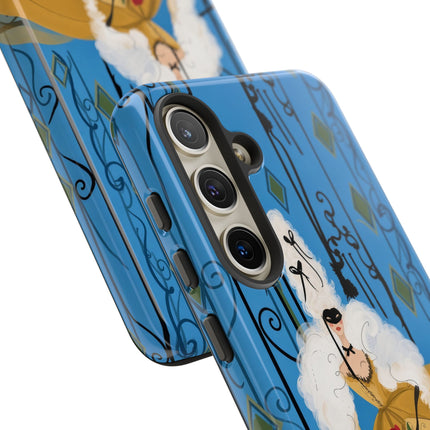 🎭🌹 The Lady At The Masquerade Gates Phone Case – Art Deco Fashion Illustration