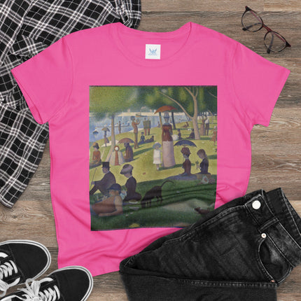 A Sunday on La Grande Jatte by Georges Seurat Women's Midweight Cotton Tee
