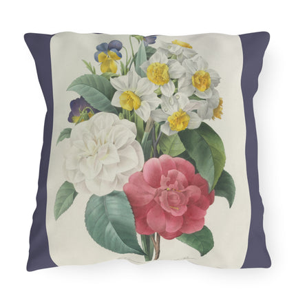 Choix des plus belles fleurs, Plate 015 by Pierre Joseph Redouté Outdoor Pillows