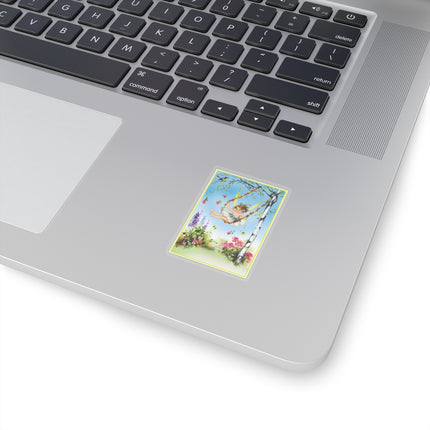 Spring Fairy's Floral Swing Kiss-Cut Stickers (4 Sizes)
