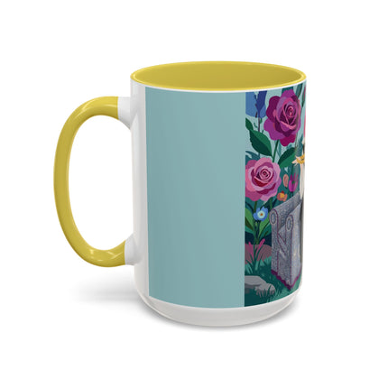 The Lady Of The Garden Tea Colorful Mugs – Art Deco Floral Elegance