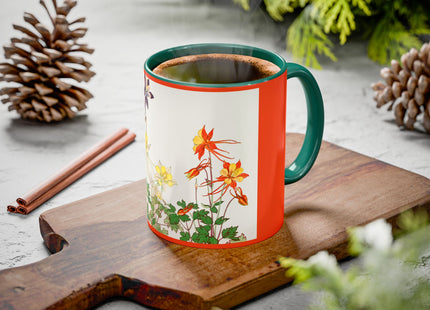 Aquilegia Flowers by Tanigami Kônan Colorful Mugs (11oz, 15oz)