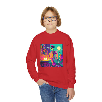 Dance of the Skeleton Ballerinas Youth Crewneck Sweatshirt