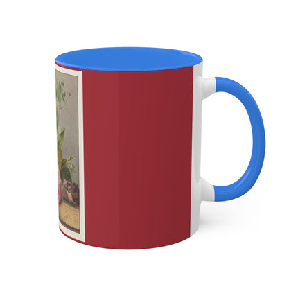 Floral Still Life by Georgius Jacobus Johannes van Os Colorful Mugs, 11oz