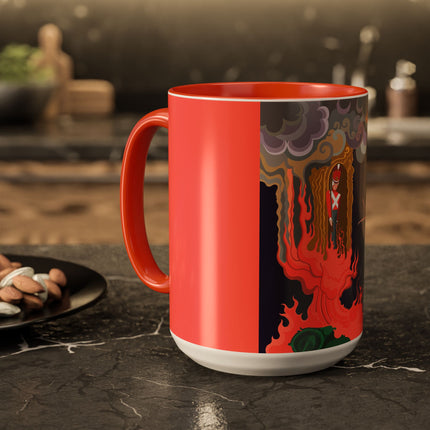 The Firebird's Awakening Colorful Mug (11oz, 15oz) – Ballet Fantasy, Mythic Fire & Art Deco Drama