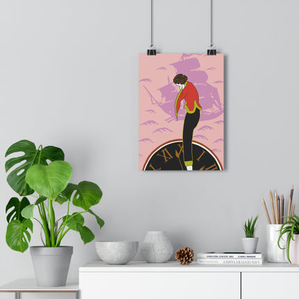 Woman Waiting for her Beloved at 1:59 by Kobayashi Kaichi Giclée Art Print