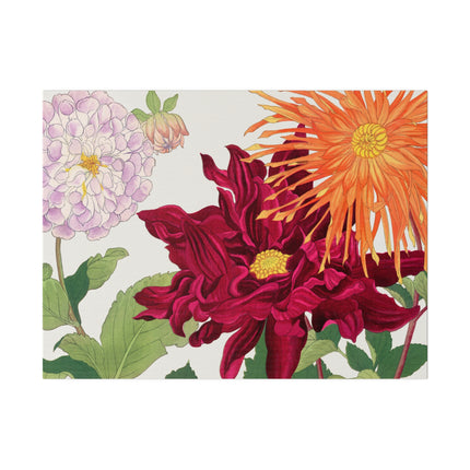 Radiant Dahlias by Tanigami Kônan – Japanese Botanical Splendor