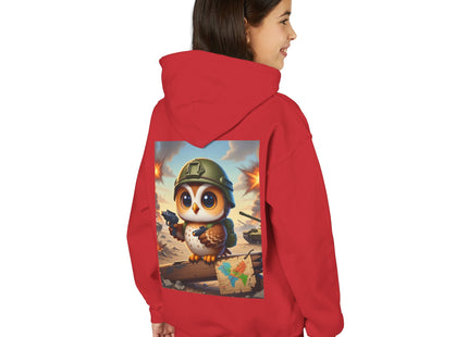 Owl on the Front Lines Youth Heavy Blend Hooded Sweatshirt