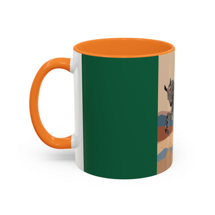 Zebra Rider Colorful Mugs – Safari Chic & Art Deco Adventure
