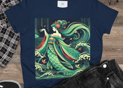 Mermaid Queen Rising from the Deep Women's Midweight Cotton Tee