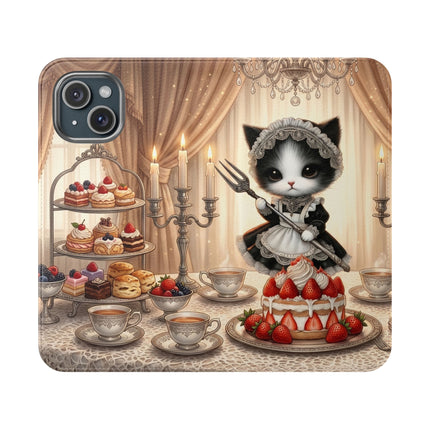🍓🐱 The Patisserie Kitten Flip Case – Sweet Charm & Storybook Delight