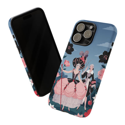 🌹🎭 The Rose Masquerade Promenade Phone Case – Art Deco Floral Elegance