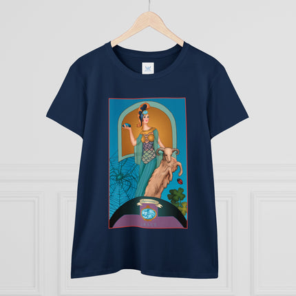 March & Aquamarine (Gem Series) by Sofia Chiostri Women's Midweight Cotton Tee