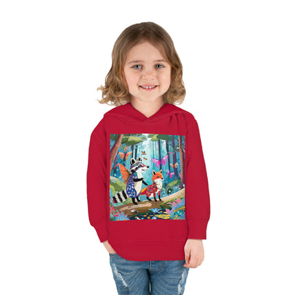 Whimsical Woodland Toddler Pullover Fleece Hoodie
