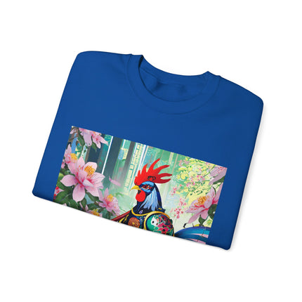 Cyberpunk Rooster Unisex Heavy Blend™ Crewneck Sweatshirt