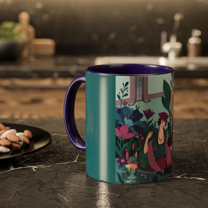 The Ladies Of The Secret Masquerade Colorful Mugs – Art Deco Floral Mystery