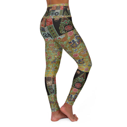 Chinois et Japonais 2 by Auguste Racinet High Waisted Yoga Leggings (AOP)