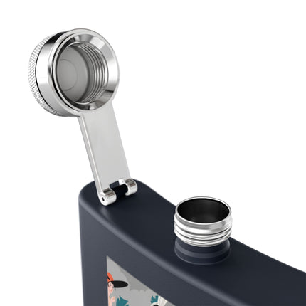 Celestial Masquerade Stainless Steel Flask – Theatrical Elegance & Floating Whimsy