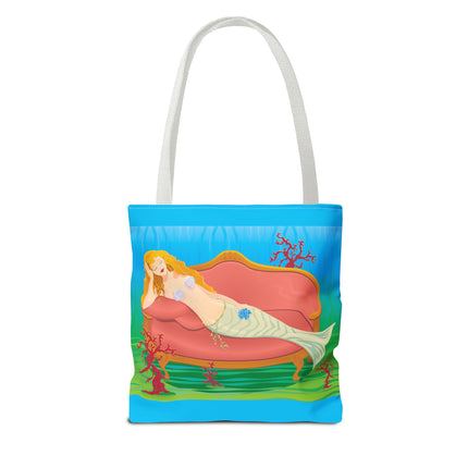 A Mermaid's Peaceful Refuge Tote Bag (AOP)