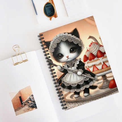 The Patisserie Kitten Spiral Notebook – Ruled Line