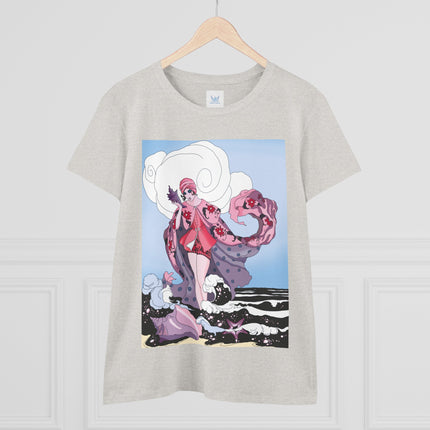 Goddess of the Swirling Sea Midweight Cotton Tee