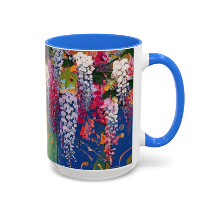 Golden Wisteria Elegance Colorful Mugs (11oz, 15oz)