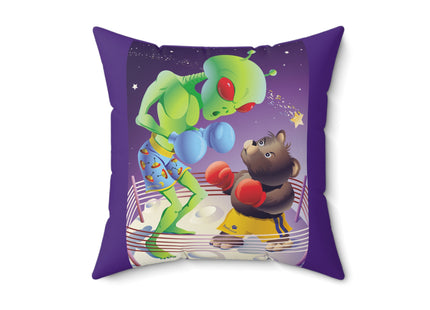 Cosmic Clash Spun Polyester Square Pillow