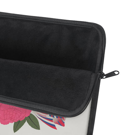 Pink-Breasted Bird & Wren Laptop Sleeve – Elegant Joy & Springtime Charm