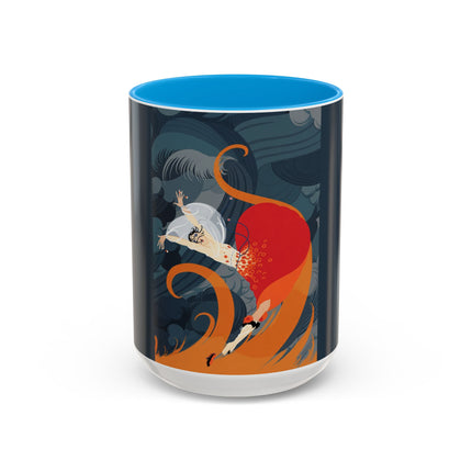 Flame of the Tempest Colorful Mugs – Fiery Storm & Dramatic Elegance