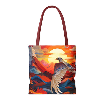 Falcon's Sunset Masterpiece Tote Bag (AOP)